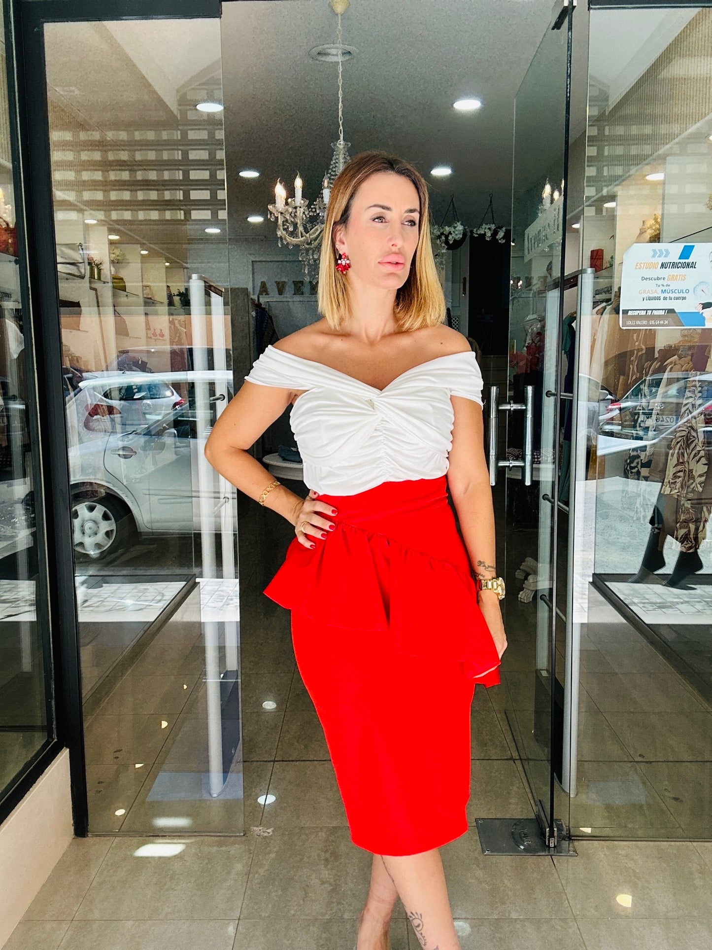 Falda Red Volante