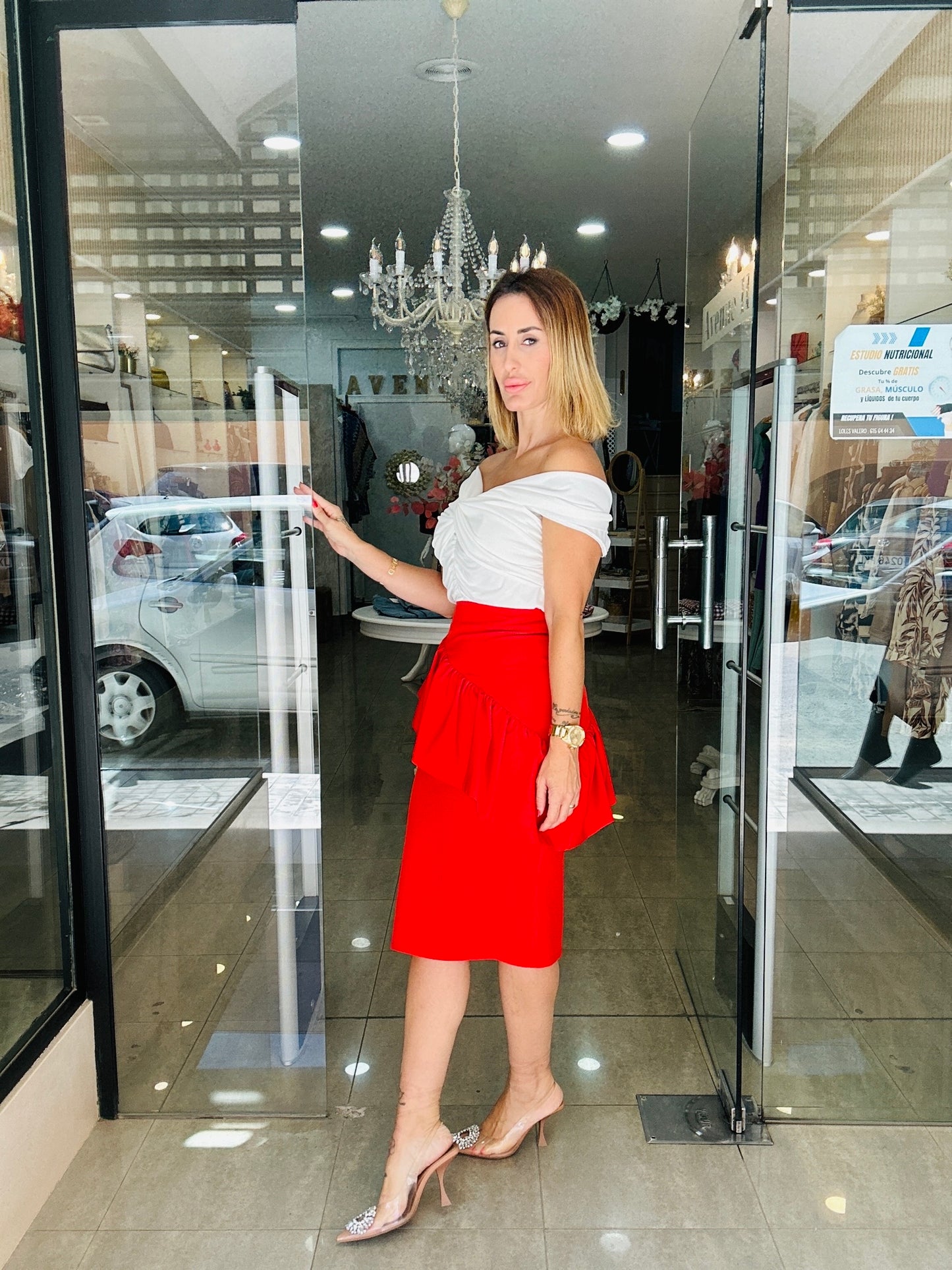 Falda Red Volante