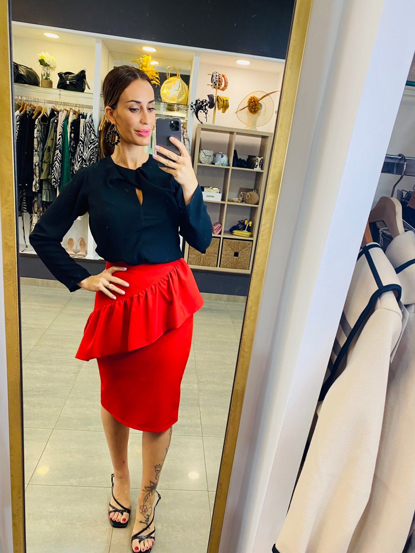 Falda Red Volante